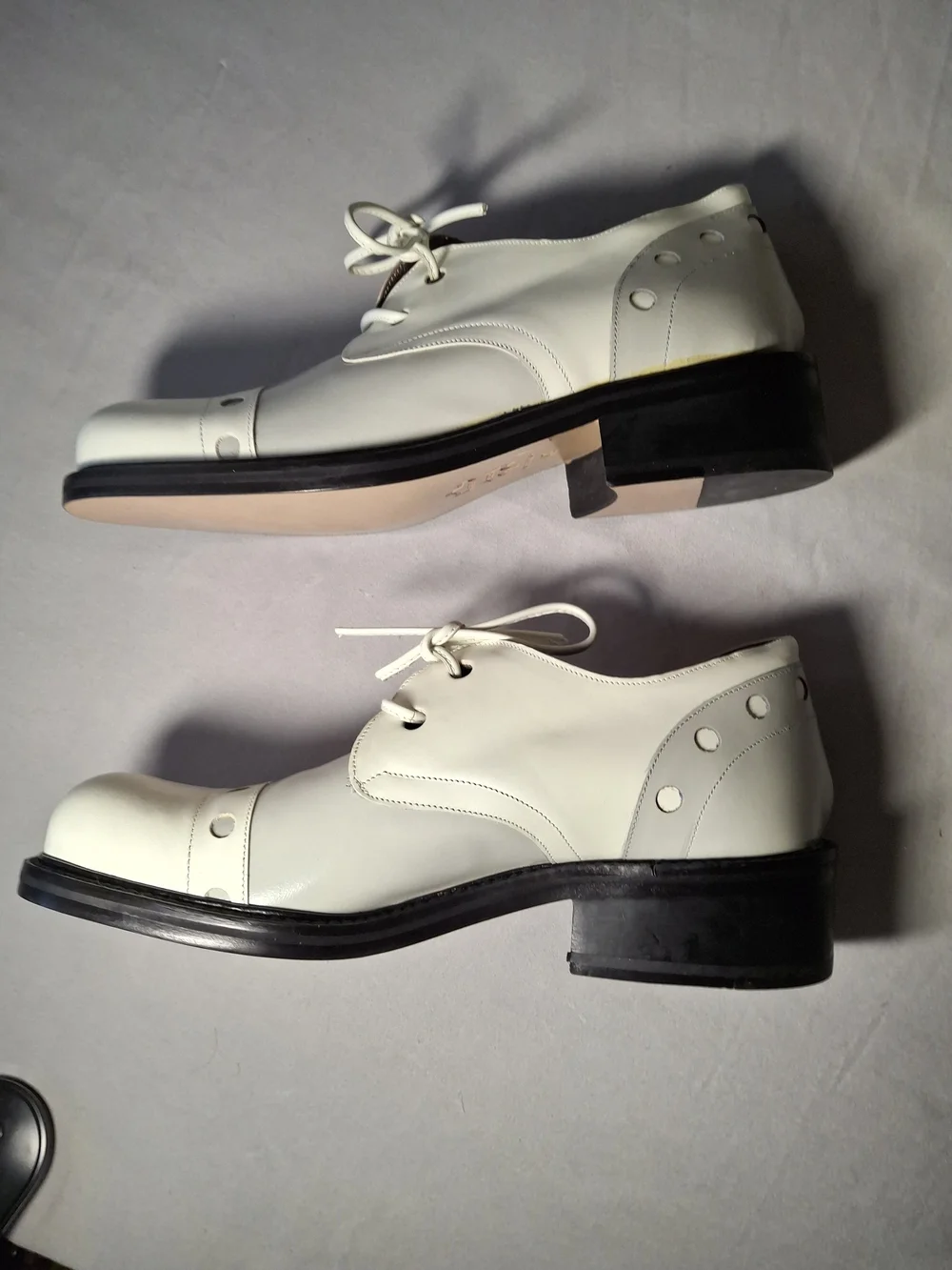 Vintage Smith & Co Made in Italy Leather Square Toe Derby S Men's US 7 / EU 40